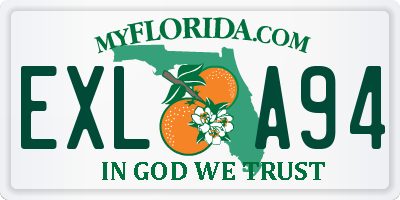 FL license plate EXLA94