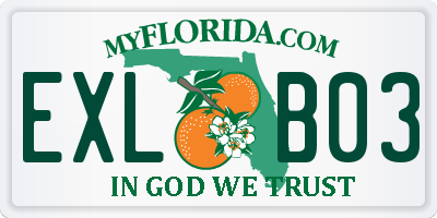 FL license plate EXLB03