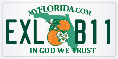 FL license plate EXLB11
