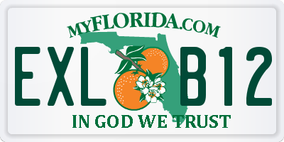 FL license plate EXLB12