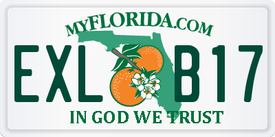 FL license plate EXLB17