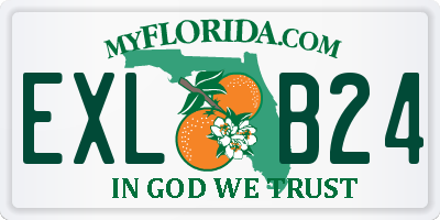 FL license plate EXLB24