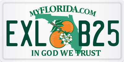 FL license plate EXLB25