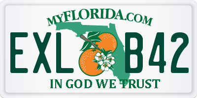 FL license plate EXLB42