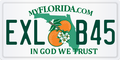 FL license plate EXLB45