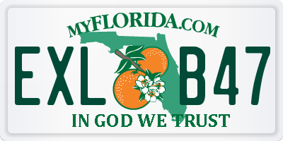 FL license plate EXLB47