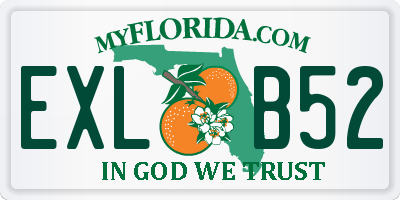 FL license plate EXLB52