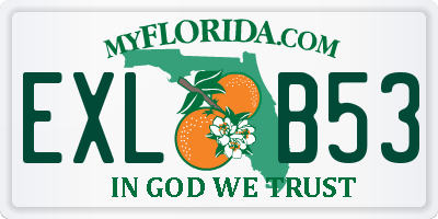 FL license plate EXLB53