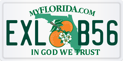 FL license plate EXLB56