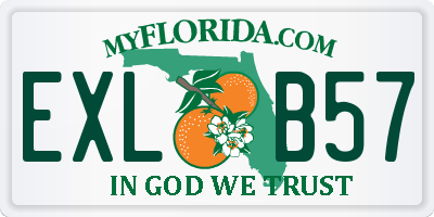FL license plate EXLB57