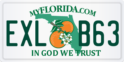 FL license plate EXLB63