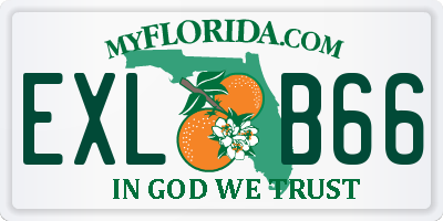 FL license plate EXLB66