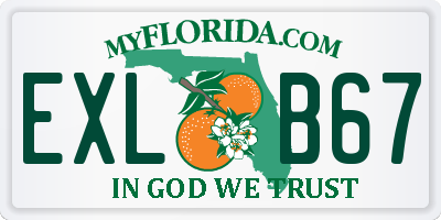 FL license plate EXLB67