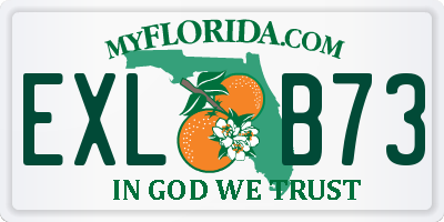 FL license plate EXLB73