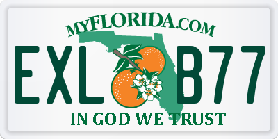 FL license plate EXLB77