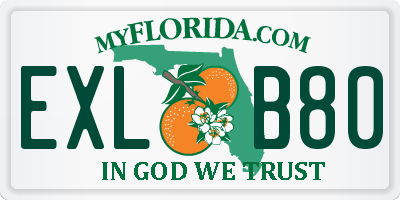 FL license plate EXLB80