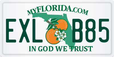 FL license plate EXLB85