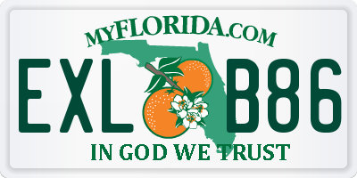 FL license plate EXLB86