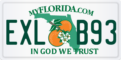 FL license plate EXLB93
