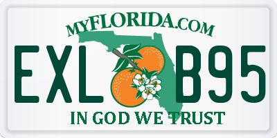 FL license plate EXLB95
