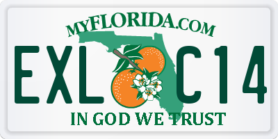 FL license plate EXLC14