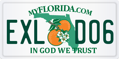 FL license plate EXLD06