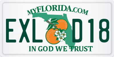 FL license plate EXLD18