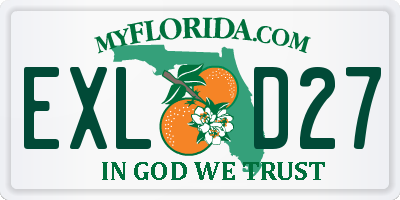 FL license plate EXLD27