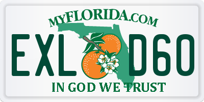 FL license plate EXLD60