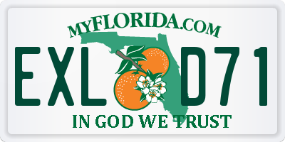 FL license plate EXLD71