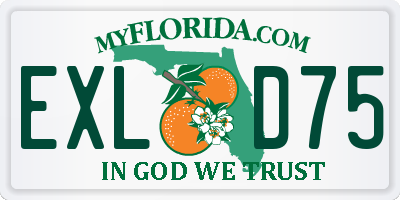FL license plate EXLD75