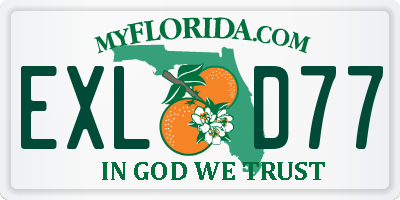 FL license plate EXLD77