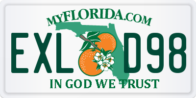 FL license plate EXLD98