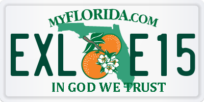 FL license plate EXLE15