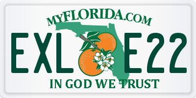 FL license plate EXLE22