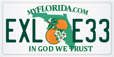 FL license plate EXLE33