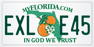 FL license plate EXLE45