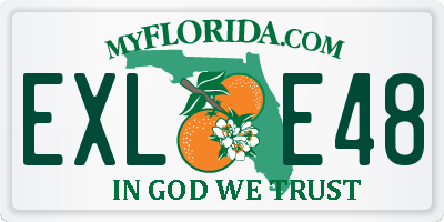 FL license plate EXLE48