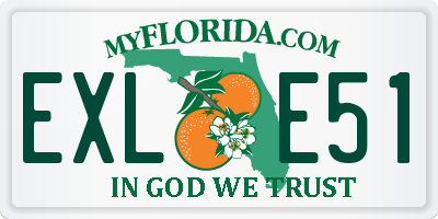 FL license plate EXLE51