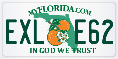 FL license plate EXLE62