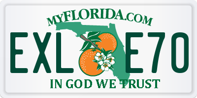 FL license plate EXLE70