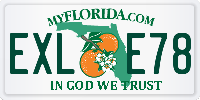 FL license plate EXLE78