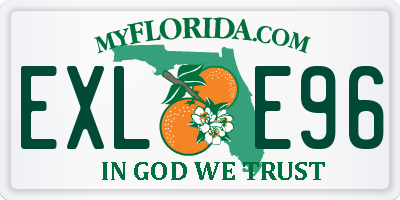 FL license plate EXLE96
