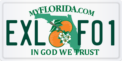 FL license plate EXLF01