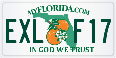 FL license plate EXLF17