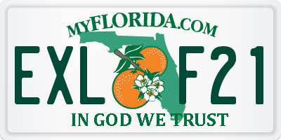 FL license plate EXLF21