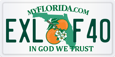 FL license plate EXLF40