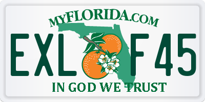 FL license plate EXLF45