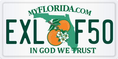 FL license plate EXLF50