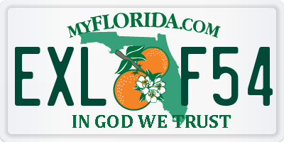 FL license plate EXLF54